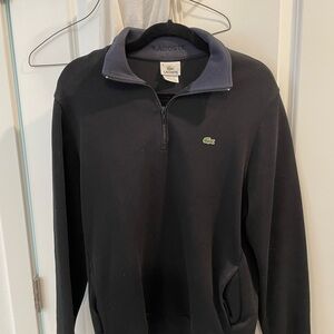 Lacoste 1/4 Zip - Black - Men’s Size 6 (Med-Large)